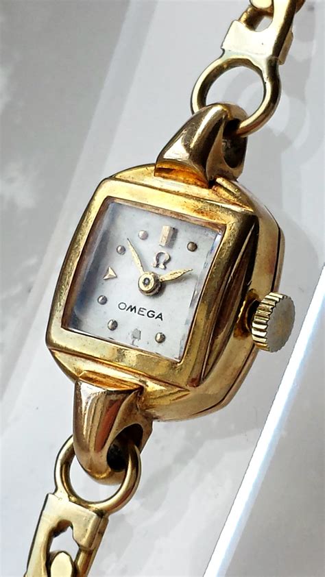 omega ladies gold watch 1950